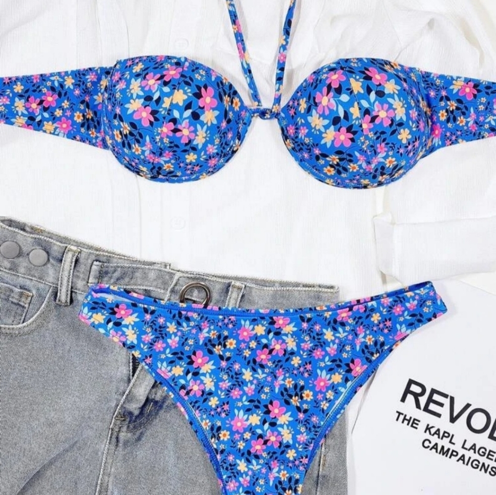 Shein Floral Underwire Bikini